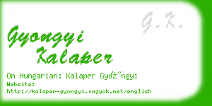 gyongyi kalaper business card